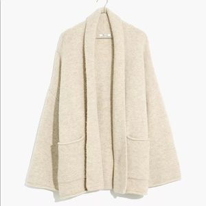 NWOT Mclean Shawl-Collar Cardigan Sweater / SMALL / HEATHER PARCHMENT